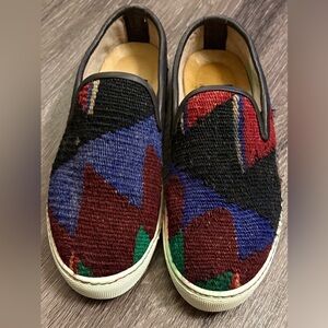 Res Ipsa Kilim Women's Sneakers Colorful Geometric Slip-On Sneakers Size 8